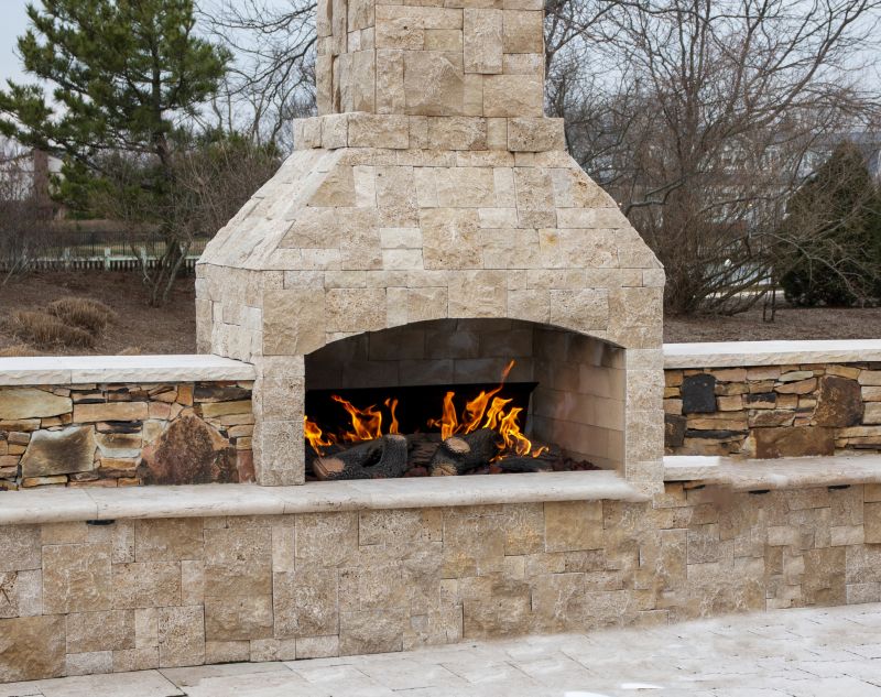Stone Fireplace Installation