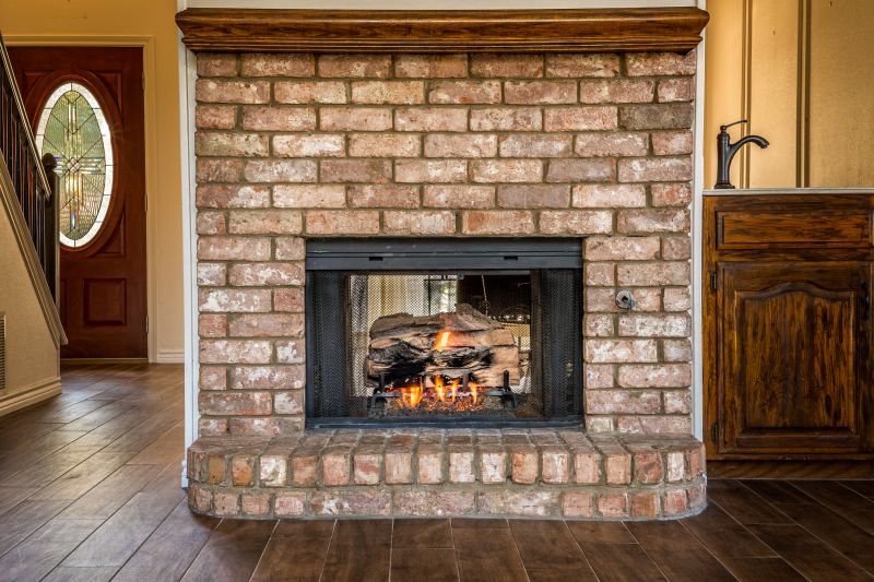 Elegant Brick Fireplace